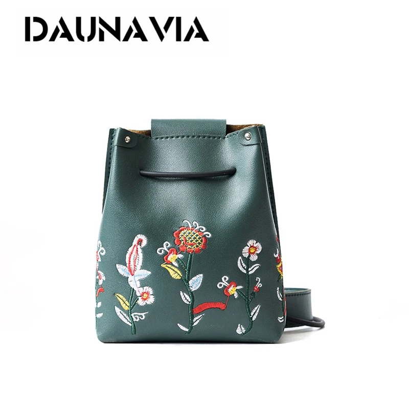 DAUNAVIA, новинка, модная женская мини сумка-мешок с вышивкой, дизайнерские сумки-мессенджеры, женская сумка на плечо, Дамская маленькая сумка с клапаном