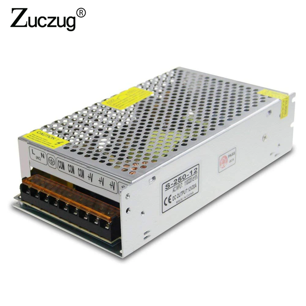 

Power Supply 12V 20A 240W 12 v volt led driver charger for LED Strip Transformer Adapter Switching lighting transformers