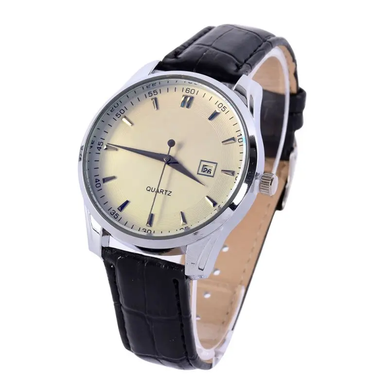 Top brand Quartz Watch men Casual Business Leather Analog Watch Men s Relogio gift