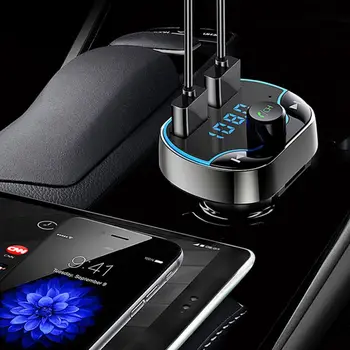 

Car Kit Handsfree Wireless Bluetooth FM Transmitter LCD MP3 Player USB Charger 3.1A Car Accessories Handsfree New