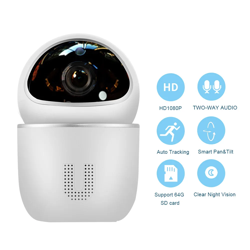 1080P Wifi IP камера облачная интеллектуальная Авто слежение PTZ детская Домашняя безопасность CCTV сеть мини беспроводная камера