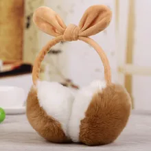 Новинка; женские наушники для девочек; милые меховые наушники с бантом; удобные мягкие уличные зимние наушники; DOD886