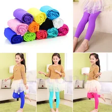 Girls Kids Children Velvet Leggings Solid Candy Color Underpants Trousers plduiying