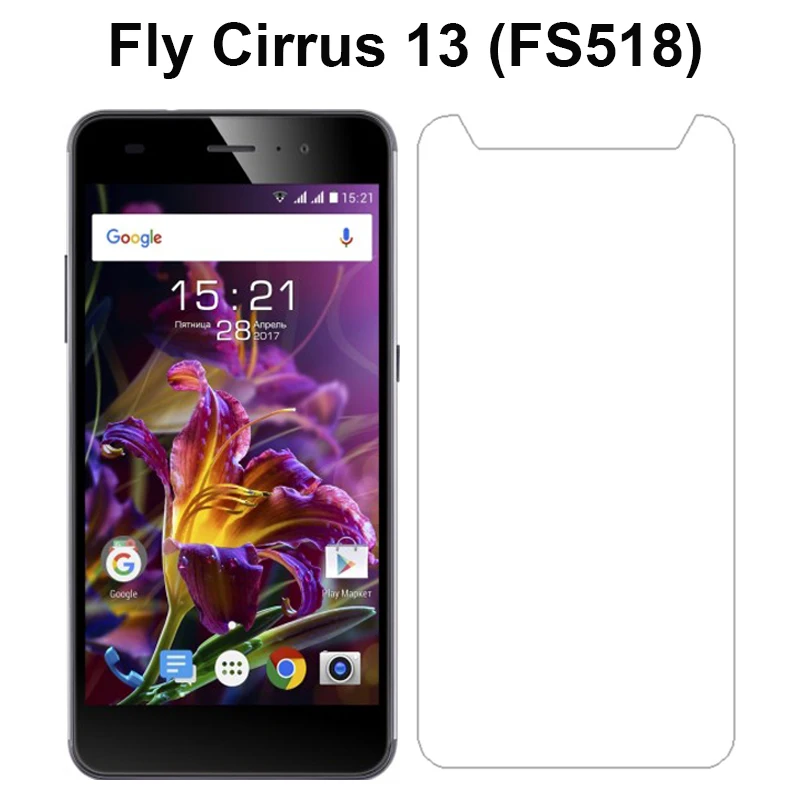 Для Fly cirрус 13 FS518 закаленное стекло защитный экран для смартфона протектор для Fly cirрус 13 FS518 крышка стеклянная пленка