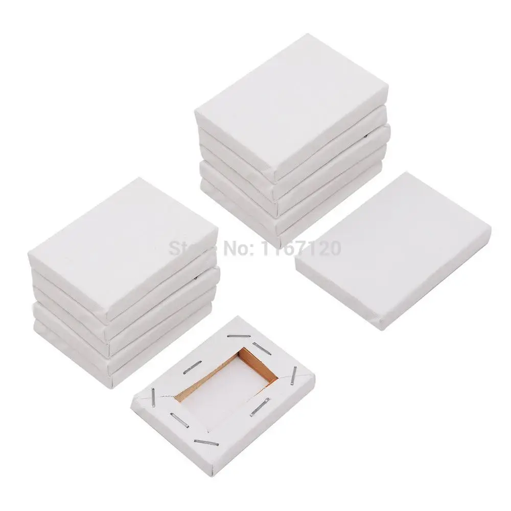 

4pcs Mini Stretched Artists Canvas Small Art Board Acrylic/Oil Paint 2*2.7 Inch(5x7cm) blank mini canvas