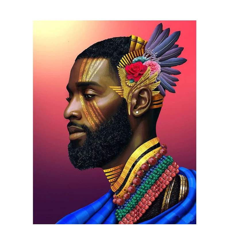 

5D DIY square/round Diamond Painting African man Cross Stitch Diamond Embroidery Pattern Rhinestone home decor J1059