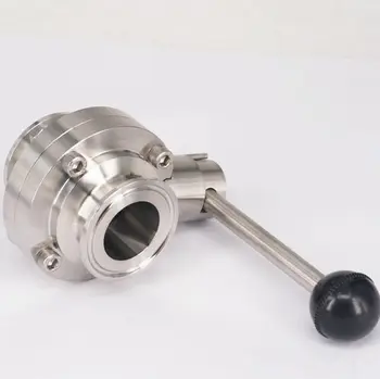 

Diameter 19mm SS304 Stainless Steel Sanitary O/D 50.5mm 3/4" Tri Clamp Butterfly Valve Homebrew Beer Dairy Product