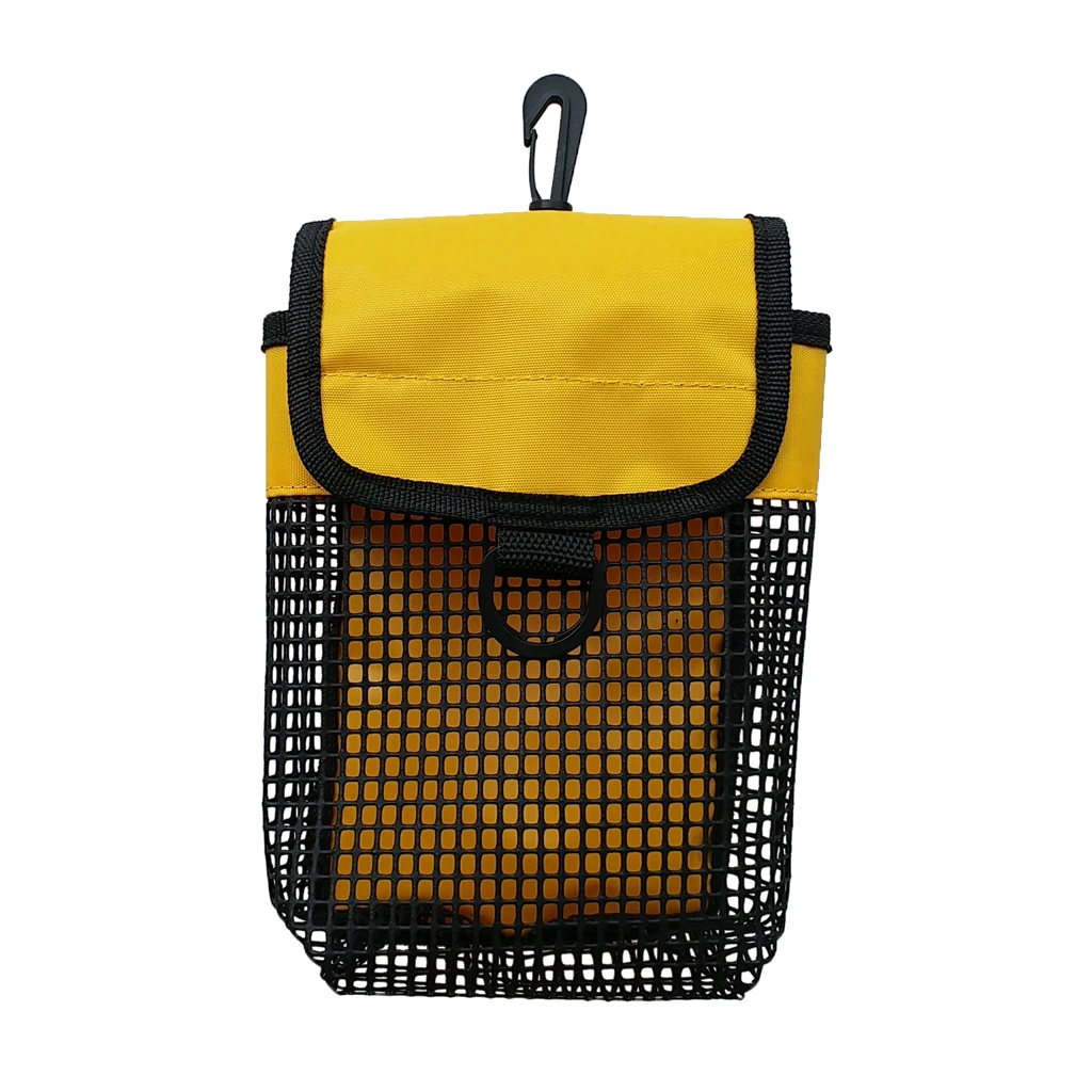 23 x 13 x 5 cm PVC+ Mesh+Nylon Scuba Diving Reel & SMB Safety Marker Buoy Gear Storage Mesh Gear Bag With D Ring