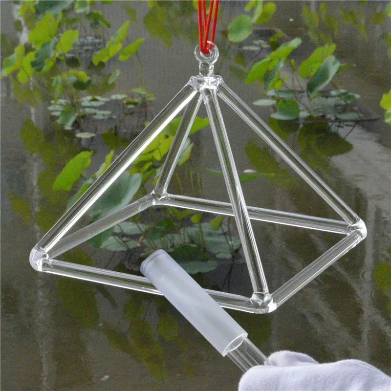 

4" inches crystal singing pyramid for energy healing & quartz singing tetrahedron