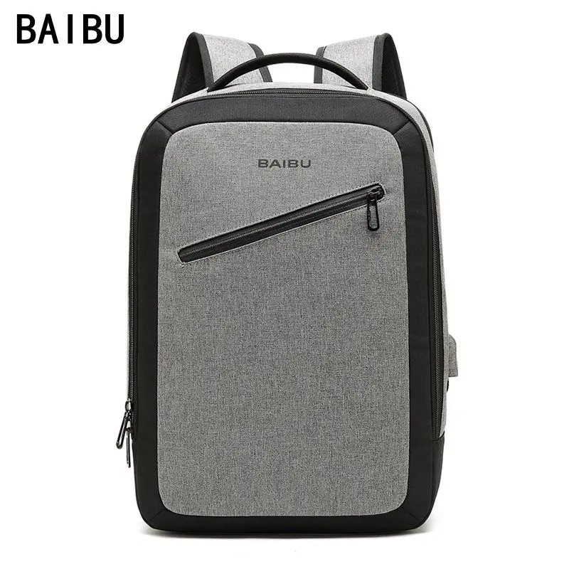 

BAIBU Men Multifunction USB Charging Large capacity multi-pocket 15.6" Laptop Backpack waterproof Business Large Travel Backpack