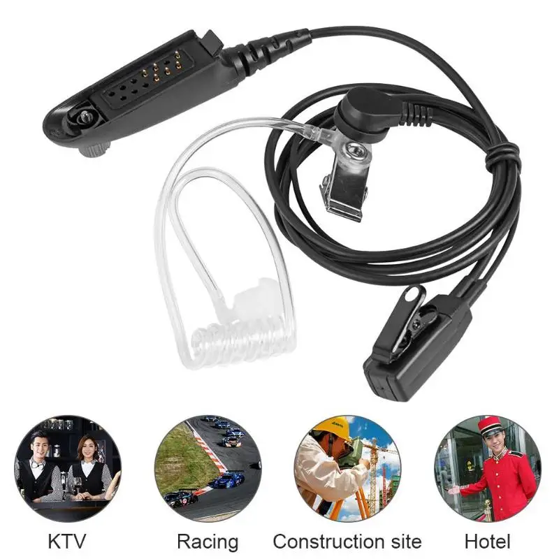 Телескопическая Акустическая трубка PTT MIC гарнитура для Motorola GP380 GP340 GP328 шейный