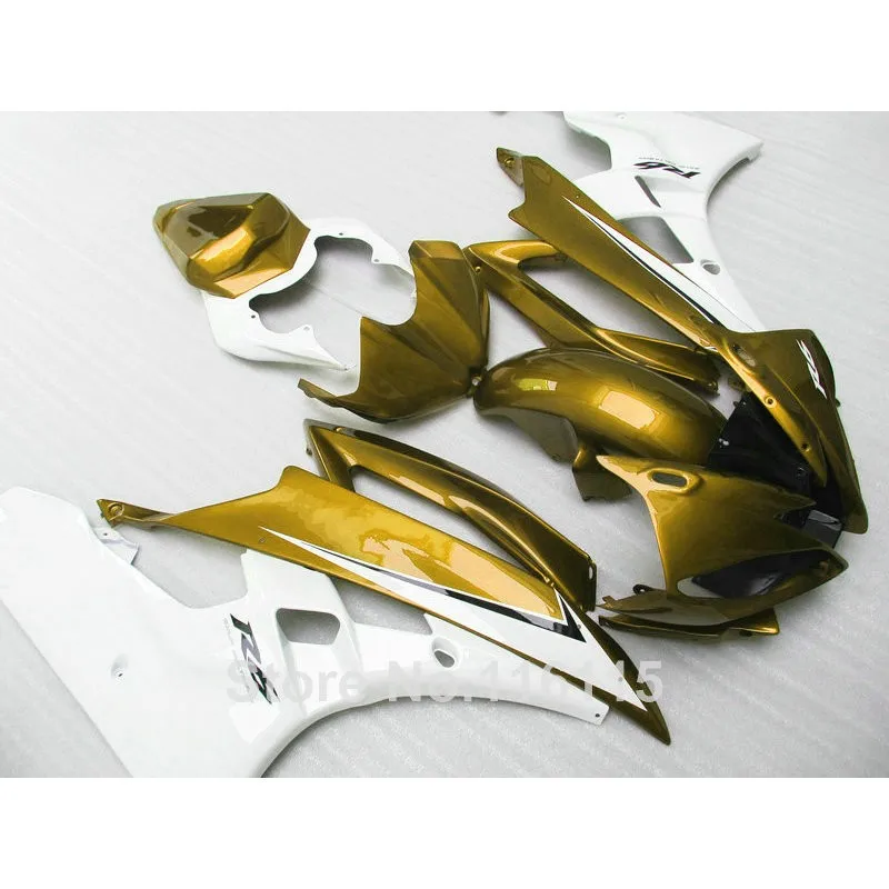 Обтекатель комплект для Yamaha R6 литья под давлением 2006 2007 золотой белый обтекатели комплект YZF R6 06 07 ts-097