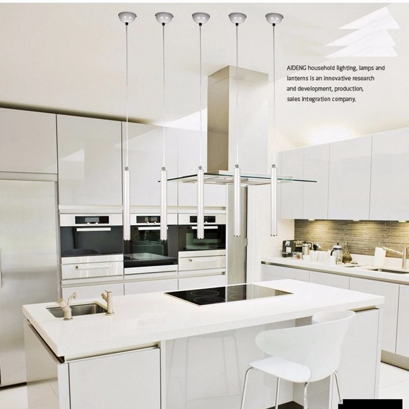 lukloy colgante luces lampara de cocina comedor de aluminio loft 3cm de punto de luz para isla de cocina barra de tubo de la lampara
