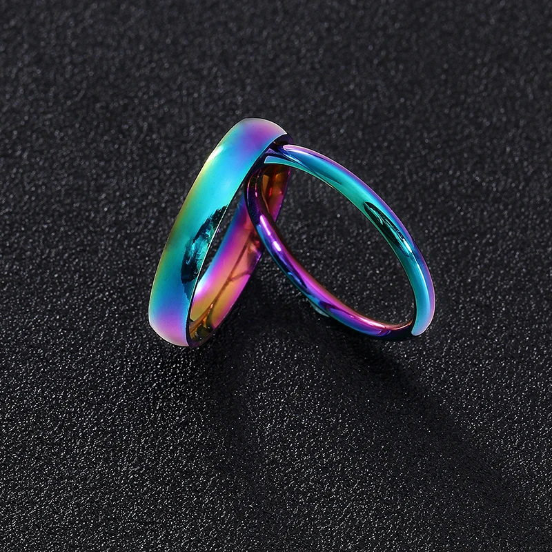Couple Rings Titanium Steel Lovers Ring Stainless Steel Wedding Bands 2mm 4mm for Women and Man