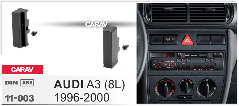 CARAV 11-004 1-DIN car head unit fascia facia installation dash kit for AUDI TT 1998-2006 8N 