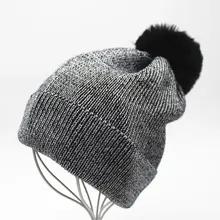 Seioum настоящий помпон меховая шапка зимняя шапка для женщин вязаная шапка бини женская зимняя шапка для девочек Skullies Beanies