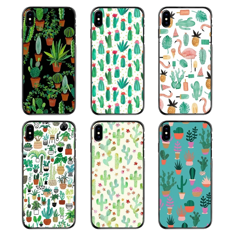 Mobile Phone Cover Cactus Flowers Pattern Green Plants Desert For Samsung Galaxy A3 A5 A7 A8 J1 J2 J3 J5 J7 Prime 2015 2016 2017 |