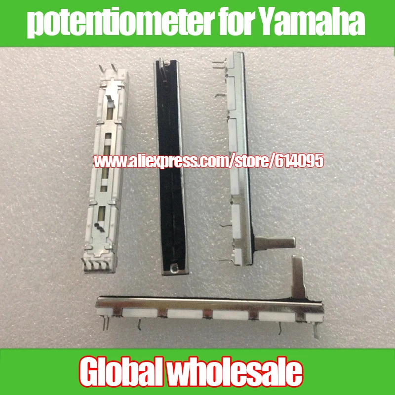 5Pcs Doppio Potenziometro A20Kx2 Per Yamaha Mixer 24 Vie/75Mm Potenziometro A Scorrimento Dritto 20Ka Fader