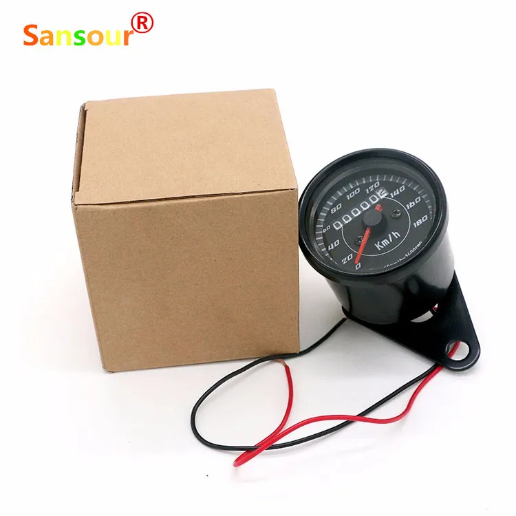 New Universal Motorcycle Speedometer Meter Double Color