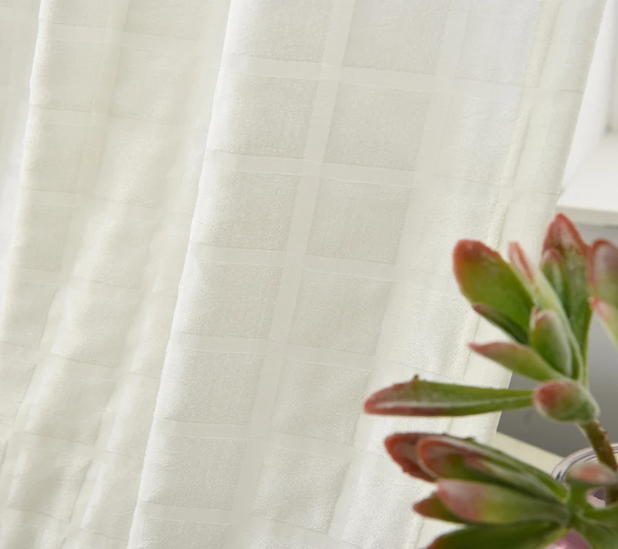 Утолщение Творческий плед полупрозрачные шторы тюль занавески s для гостиной занавес солнцезащитный крем изоляция белая марля MY060#40