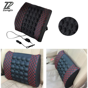

ZD 12V Massage Lumbar Support Cushion Car Seat Pillow For Hyundai Creta Tucson BMW X5 E53 VW Golf 4 7 5 Tiguan Kia Rio Sportage