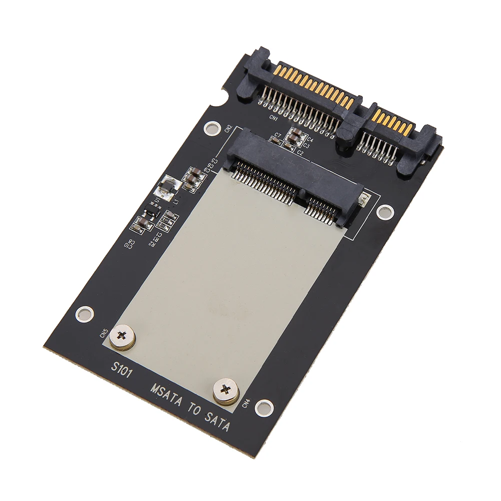Universal msata to 2.5" SATA Standard Mini SSD m SATA to 2.5 inch 22-Pin Converter Adapter Card Windows Linux Mac 10 OS sata to usb adapter cable sata adapter cable usb adapter cable sata to usb adapter conversion cable adapter usb cable adapter