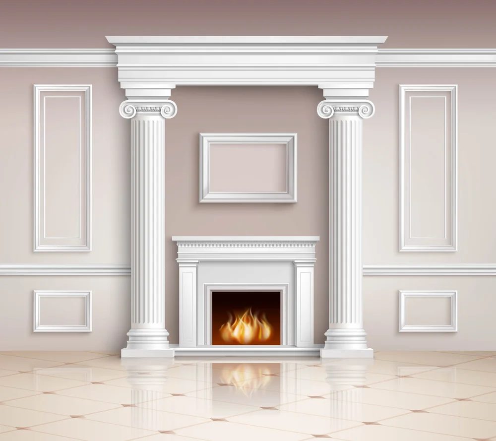 

LIFE MAGIC BOX Hall Fireplace Photographic Background Wedding Photocall