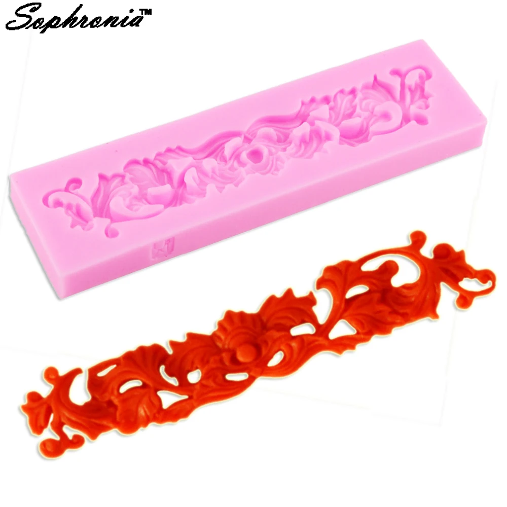 Sophronia Ретро рельефные Силиконовые Формочки резинка паста цветок Gumpaste Surgar Fondant