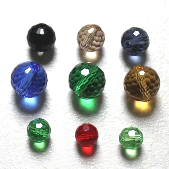 

multi colors 6mm 8mm 10mm 100PCS crystal beads Faceted Round Glass Beads for bracelet necklace Jewelry Making DIY