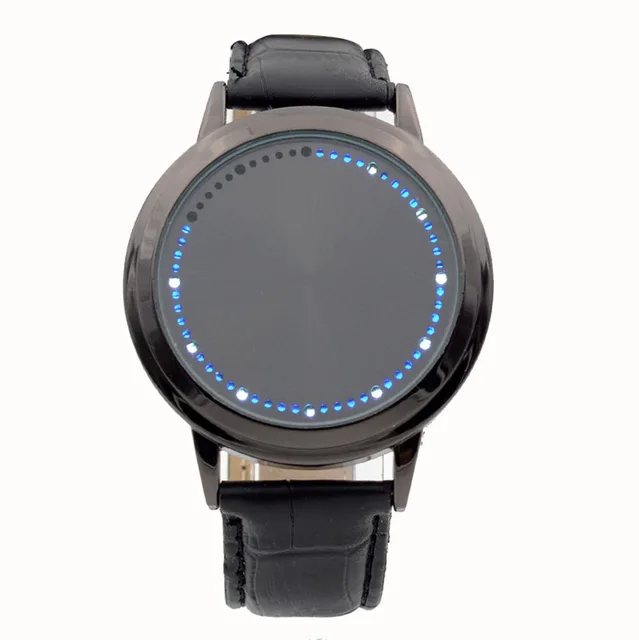 Fashion Touch Screen LED Watches For Womens Mens Lovers Leather Band Quartz Wris Fashion Touch Screen LED Watches For Womens Mens Lovers Leather Band Quartz Wris