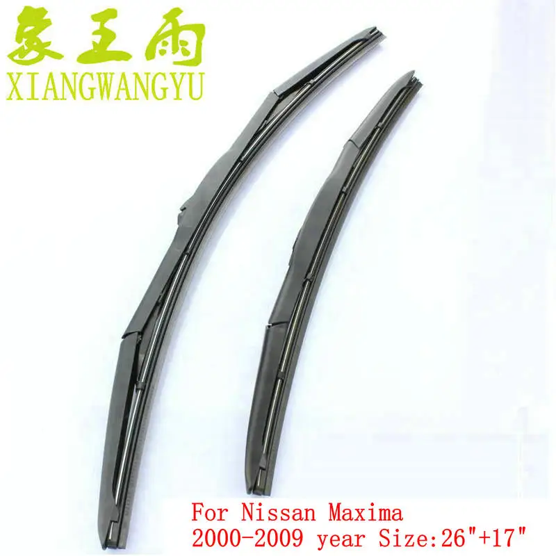 Car wiper blade for Nissan Maxima (2000 2009) 26"+17" 2pcs/PAIR fit standard J hook wiper arms