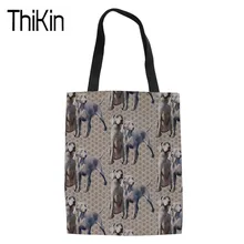 THIKIN большой емкости сумки на плечо для женщин милые Weimaraner сумки для покупок с принтом Дамская Складная сумка для покупок сумки для книг для девочек