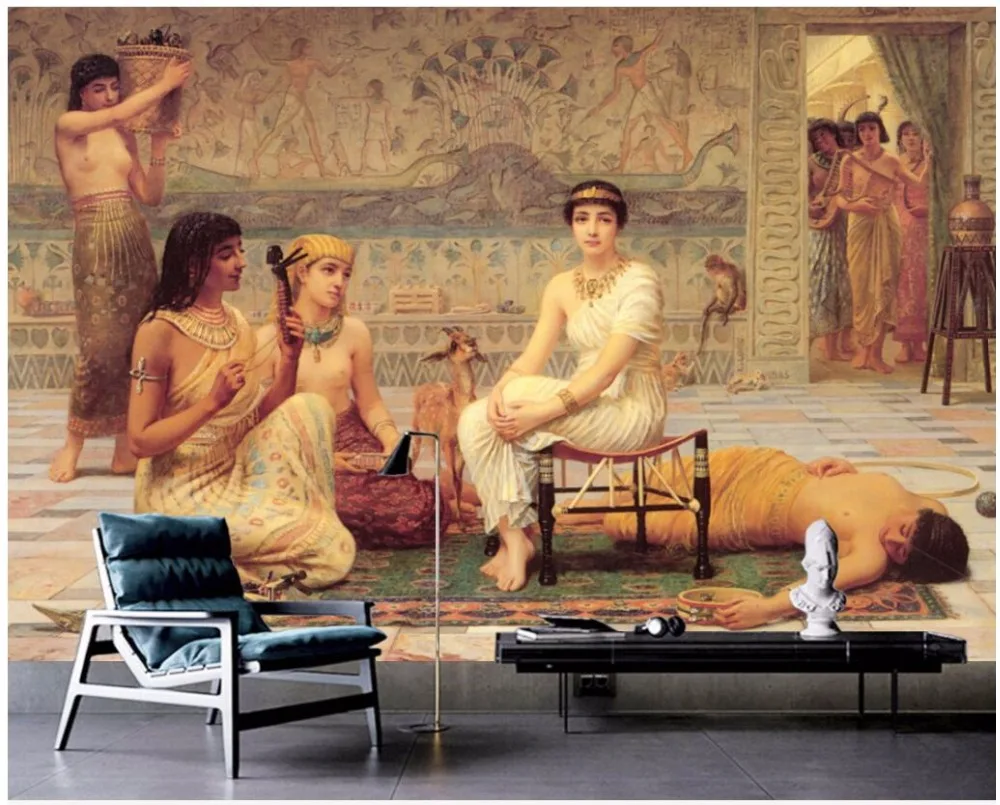 

Custom photo 3d wallpaper European vintage oil painting palace life decor painting 3d wall murals wallpaper for walls 3 d