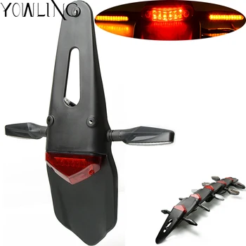 

Motorcycle Bike Accessories Enduro Smoke LED Rear For Kawasaki HONDA CR CRF Fender Brake Tail Light With Turn Signals Light Lamp
