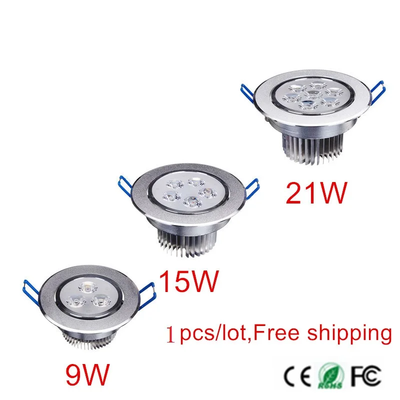 

9W 12W 15W 21W AC85V-265V 110V / 220V LED Ceiling Downlight Recessed LED Wall lamp Spot light With LED Driver For Home Lighting