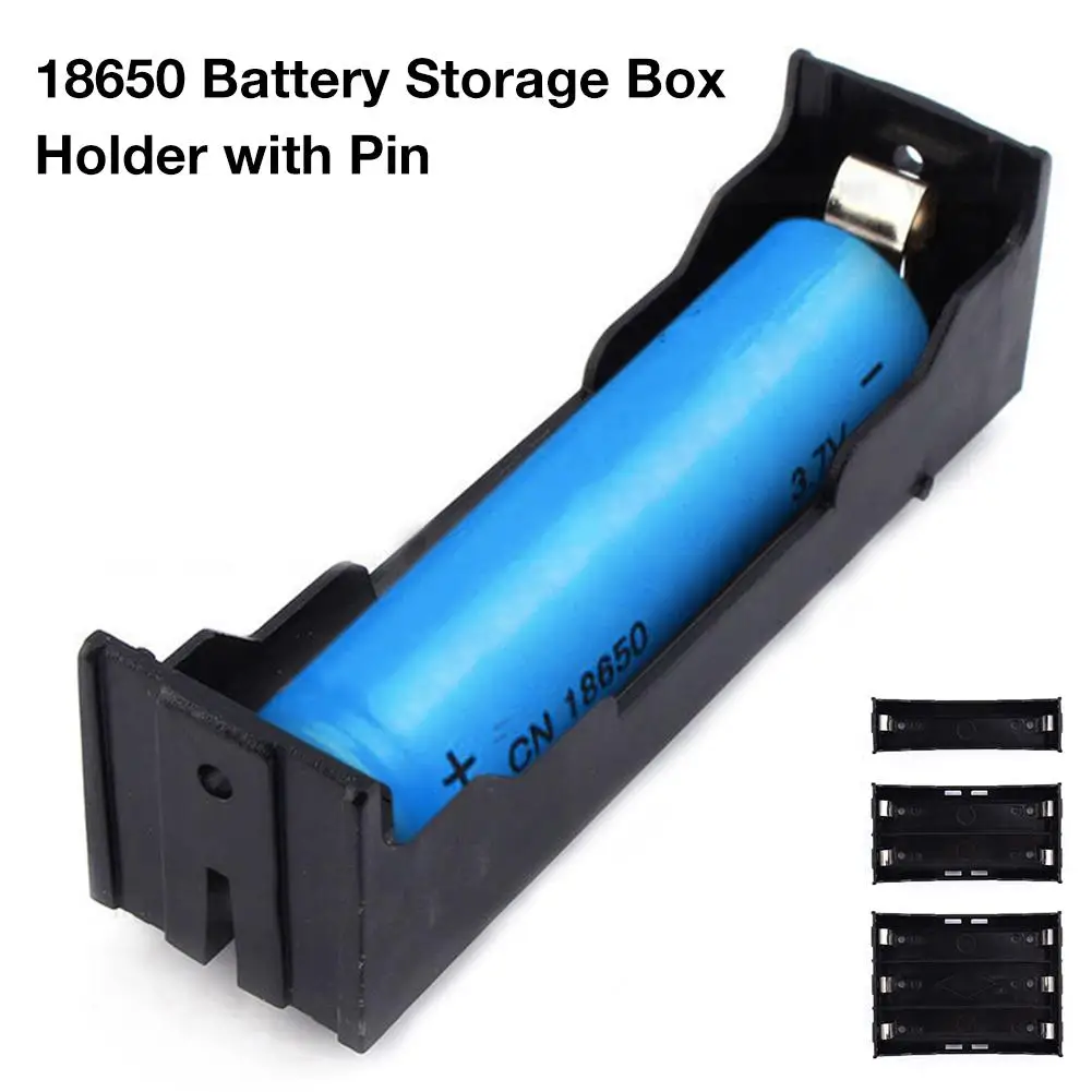 

18650 Battery Box 3.7V Lithium Battery Box with Pin Type 1 / 2 / 3 Battery Holder PCB Storage Case