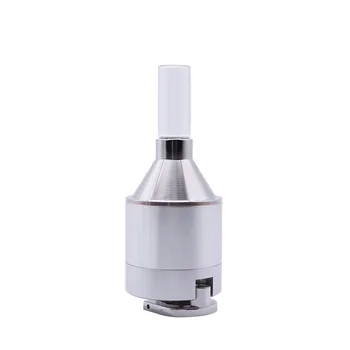 

Metal Powder Grinder Hand Mill Funnel with Snuff Glass Bottle 4.4x10.7CM