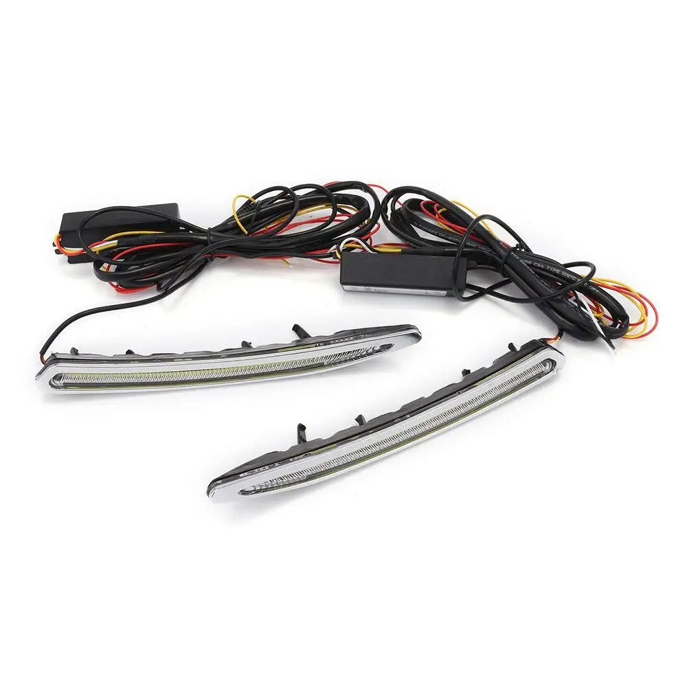 Set Daytime Running Lights Car Led Drl With Yellow Signal