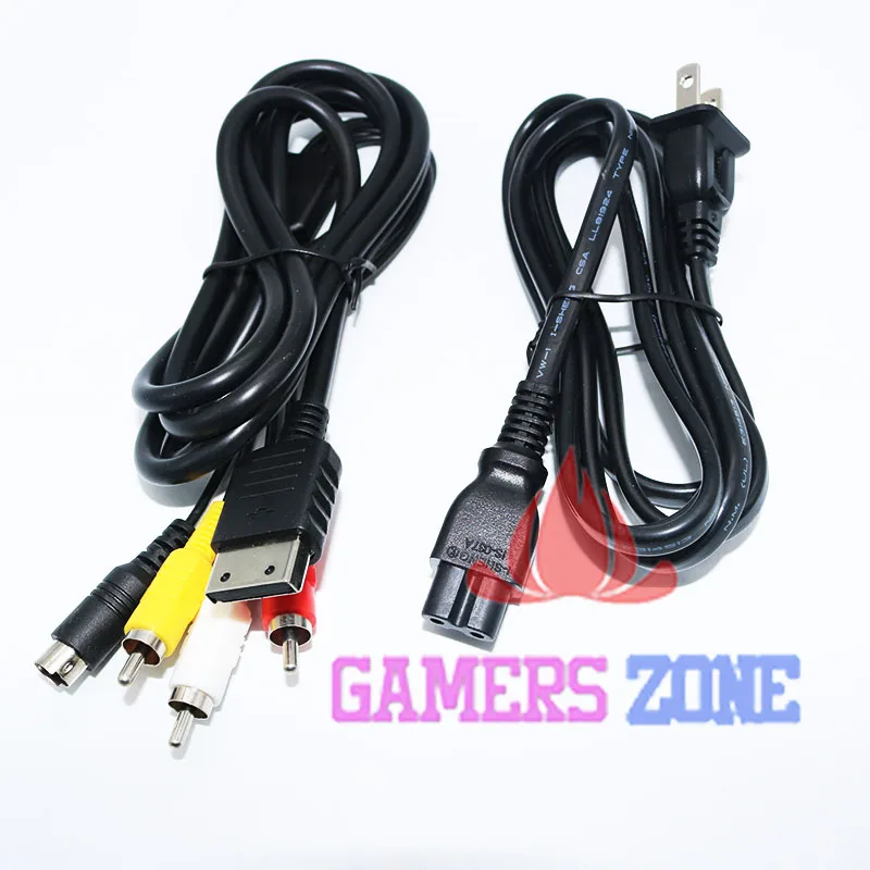 

5Set For SEGA DREAMCAST AC Power Cord Adapter & RCA A/V AV TV Audio Video Cable