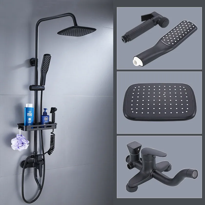 

Mr Black shower shower bath suit all copper tap shower shower set