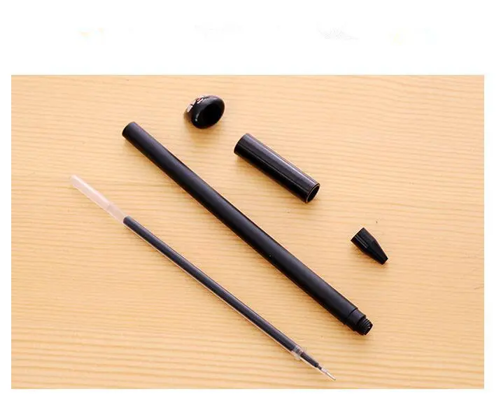 Черные ручки для кошек для офиса и школы, канцелярские принадлежности