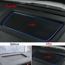 Tonlinker Обложка наклейки для SKODA KAROQ автомобильный Стайлинг 1 шт. силиконовая центральная консоль коробка для хранения Анти-насадка против загрязнений наклейки