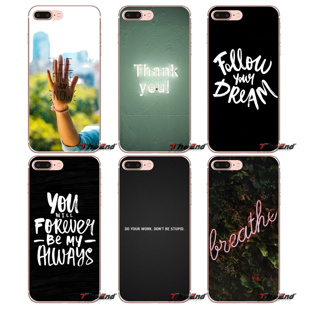 Inscription Quote Phrases Silicone Case For iPhone X 4 4S 5 5S 5C SE 6 6S 7 8 Plus Samsung Galaxy J1 J3 J5 J7 A3 A5 2016 2017 | Мобильные