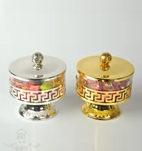 Прозрачный cany хранения jar with metal stand and крышкой Приправы бутылки Приправы бутылки Чайница Кофе Сахар бутылки