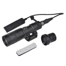 Тактический плавный тусклый фонарь с батареей хвост выключатель M300W Q5 KM1-A Скаут полная версия(Стробоскопическая Выход вер.) Черный DE