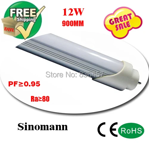 

led tube light SMD2835 25LM/PC 48leds/PC 12W 1000LM High Power factor AC85-265V CE/RoHS/SAA Approved t8 led tube 900mm