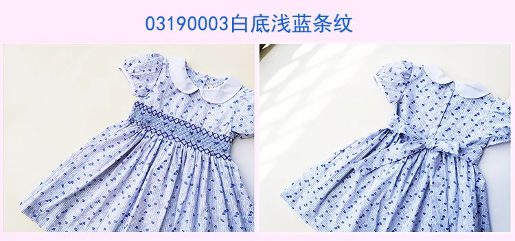 Baby Girls Dress Summer Spanish Vintage Dress Embroidery Spliced Print Princess Dress Modis Boutique Dress Vestidos Y1804