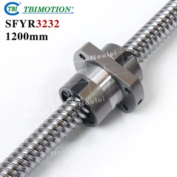 

TBI MOTION High Precision Ball Screw 3232 32mm Lead with Ball Nut SFYR3232A2 CNC Anti Backlash 1200mm