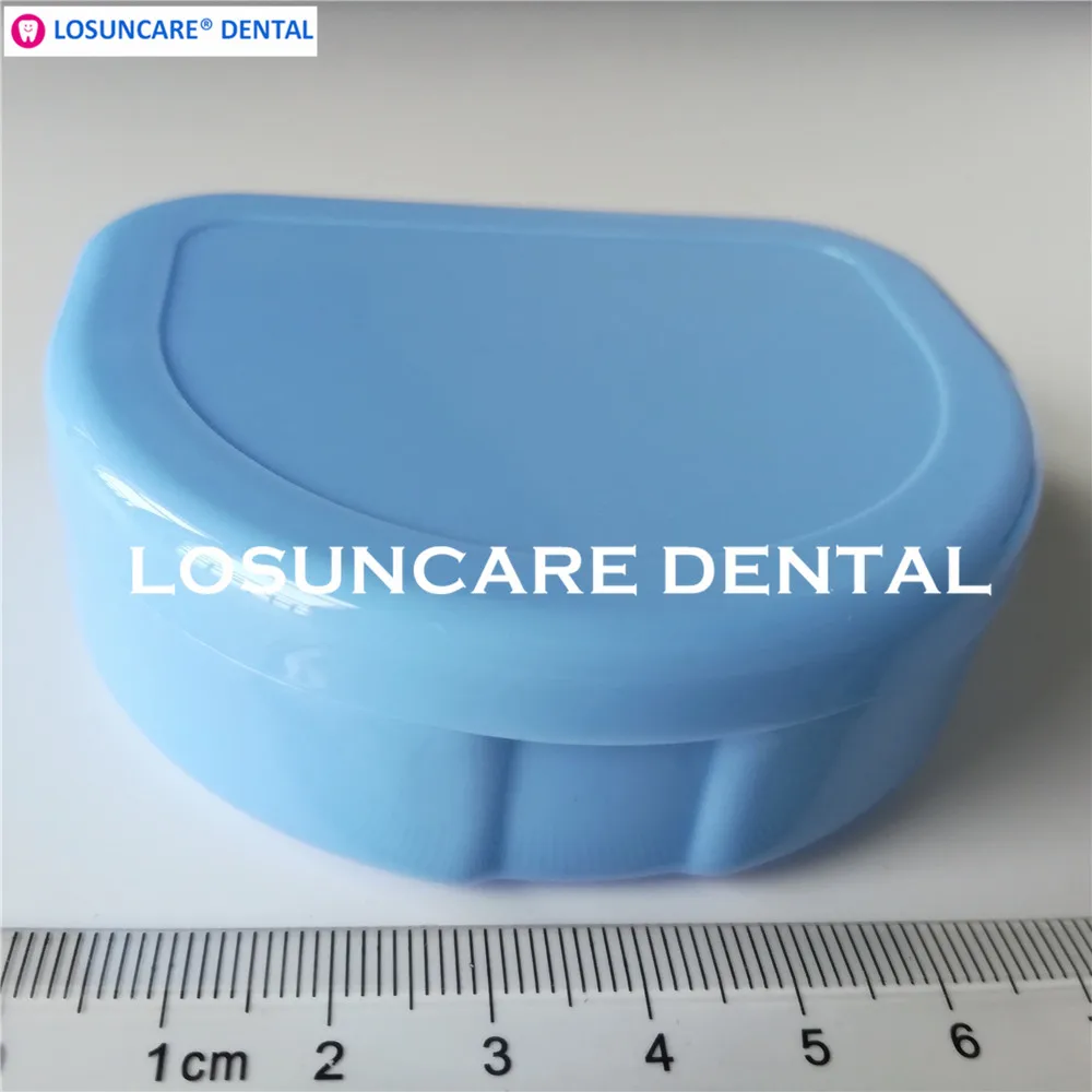 

LOSUNCARE 1pc Denture Box Denture Bath Appliance False Teeth Box Storage Case Rinsing Basket