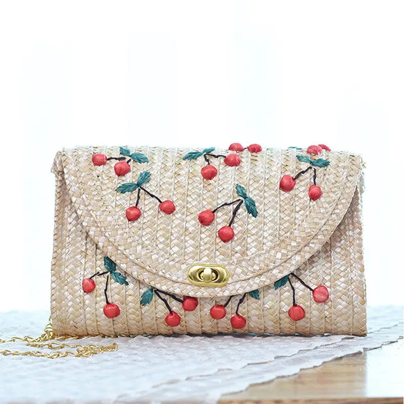 

Women Straw Flap Satchel Bag Beach Tote Messenger Crossbody Ladies Wallets Holders